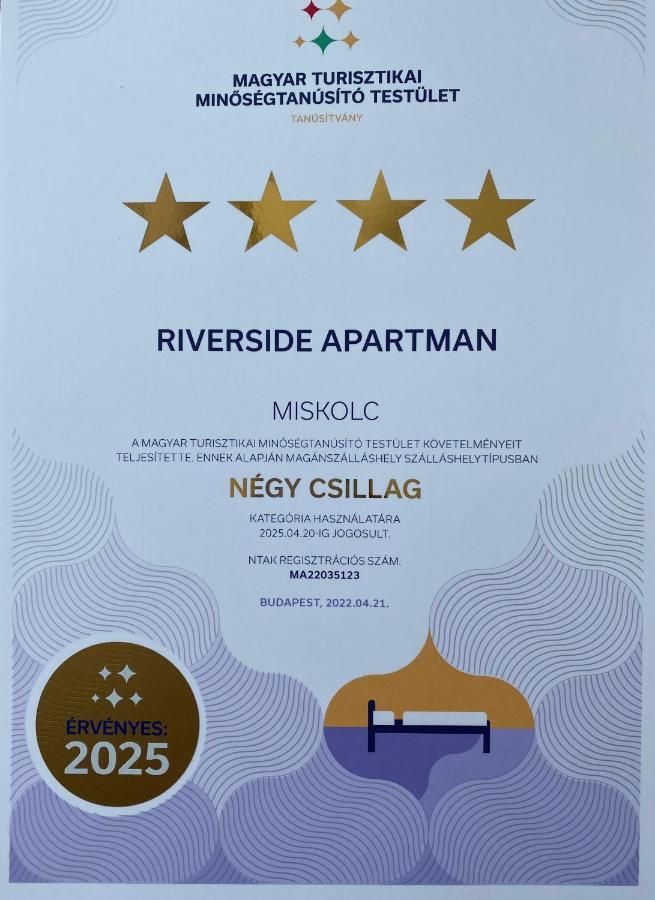 Appartamento Riverside Apartman**** Miskolc Esterno foto